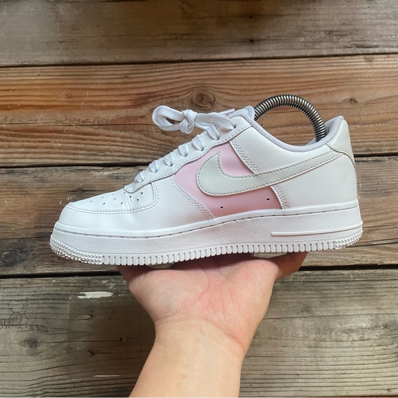 Women Nike Air Force One 1 Pink Foam Shoes Sneakers - Picture 4 of 8
